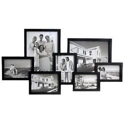 7-Opening Cluster Collage Black Picture Frame