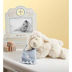 Baby Blessings Lamb and Frame Gift Set