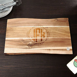 In the Raw Monogrammed Personalized Cutting Board for Wedding
