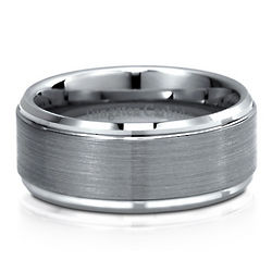 9mm Brushed Tungsten Carbide Ring
