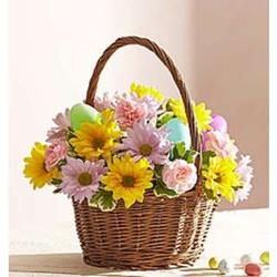 Easter Egg Basket of Flowers
