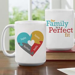 Personalized Perfect Fit Heart Puzzle Mug