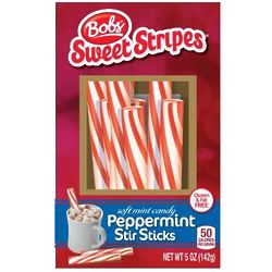 Sweet Stripes Soft Peppermint Stir Sticks 5oz Box
