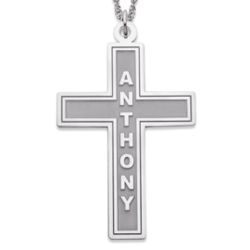 Sterling Silver Personalized Cross Pendant