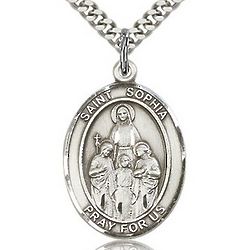 Sterling Silver St. Sophia Pendant with Chain