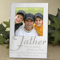 For My Father Engraved Silver Picture Frame