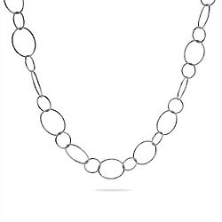 30-Inch Sterling Silver Circle Link Chain Necklace