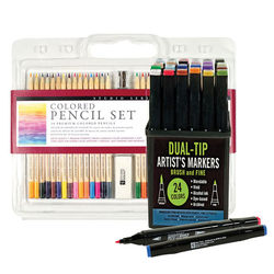 Artists' Premium Colored Pencils and Dual-Tip Markers