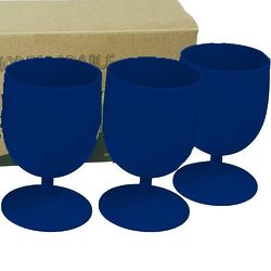 4 Bamboo Eco Goblets in Sky Blue