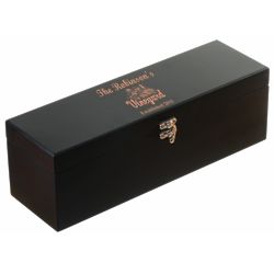 Personalized Vineyard Theme Wine Box in Black