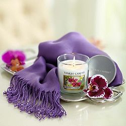 Orchid Yankee Candle with Pashmina Scarf