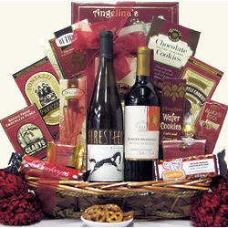 Sweet Selections Gourmet Wine & Chocolate Gift Basket