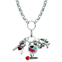 Silver Teen Girl Charm Necklace