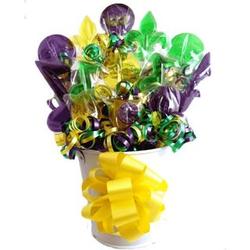 Mardi Gras Lollipop Bouquet