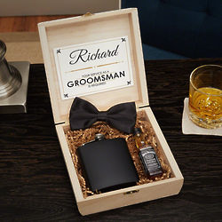 Groomsman's Secret Agent Personalized Cigar Gift Box