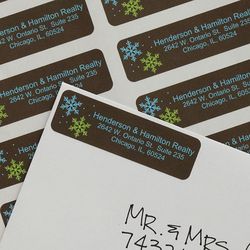 Personalized Snowflake Return Address Labels