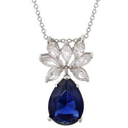 Fancy Drop Sapphire Necklace