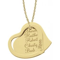 Mother's Engraved Heart Necklace