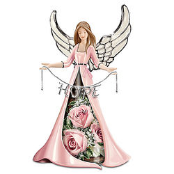 Hope Blossoms Breast Cancer Support Angel Floral Centerpiece