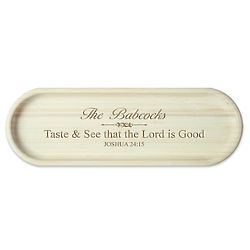 Personalized Long Bamboo Serving Tray