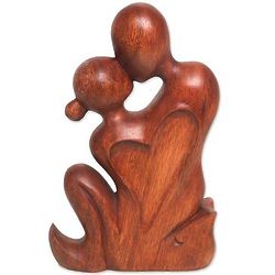 Love's Bond Hand Carved Wood Statuette