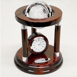 Personalized Galaxy Crystal Globe and Clock