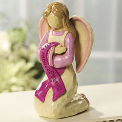 Pink Ribbon Angel Figurine