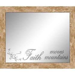 Faith Moves Mountains Inspirational Mirror