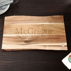 In the Raw Classic Cut Personalized Wood Cutting Board