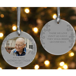Personalized In Loving Memory of Him Photo Memorial Ornament