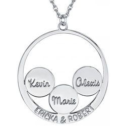 Personalized Couple's and Family Names Circle Necklace