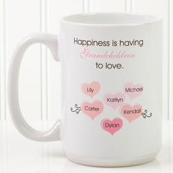 What Is Happiness? Personalized Coffee Mug in White