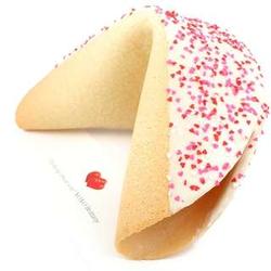 Giant Fortune Cookie with Heart Sprinkles