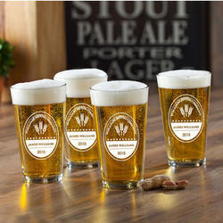 Personalized Brewing Company Pub Glass Set