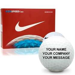 Nike RZN Speed Red Personalized Golf Balls