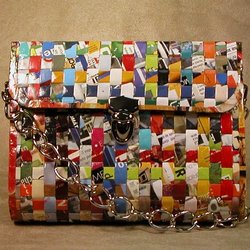 Recycled Magazine Paper Clutch