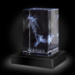 Service Hummingbird 3D Crystal Award