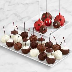 3 Love Bug Brownie Pops & 20 Hand-Dipped Cherries Gift Box