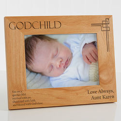 Personalized Godchild Wood Picture Frame