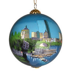 Boston Skyline Ball Ornament
