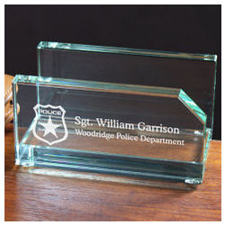 Personalized Police Officer Business Card Holder