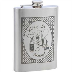 Whiskey Is Yummy Flask