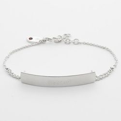 Personalized Sentiments Silver Bar Bracelet