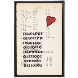 Binary I Love You Vintage Art Print