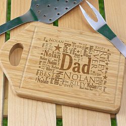 Personalized Dad Word-Art Cutting Board