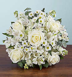 Beautiful White Blooms Sympathy Bouquet