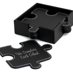 Leather Puzzle Shaped Coasters