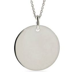 Sterling Silver Round Tag Pendant