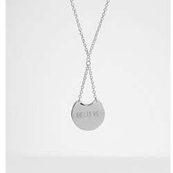 Personalized Sentiments Silver Charm Necklace