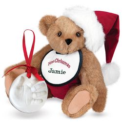 Baby's First Christmas Teddy Bear and Handprint Ornament Kit